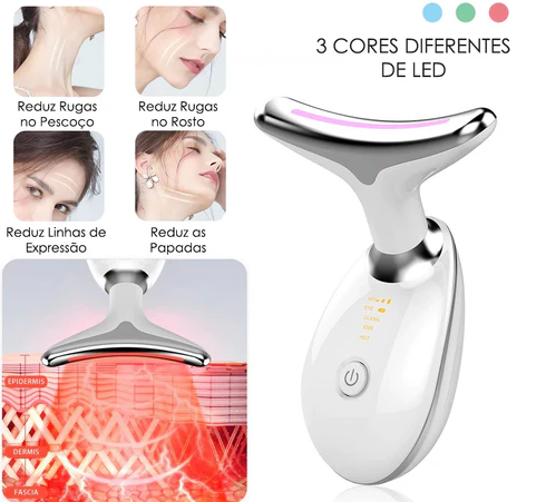 Massageador Facial Rejuvenescedor com LED